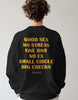 No Stress One Boo Oversized Black Sweatshirt