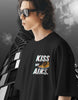 Kiss My Airs French Terry Oversized Black T-shirt