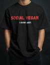 Social Vegan Oversized Black T-shirt