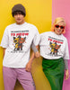 Deadpool Cat Couple Oversized White T-shirt