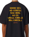 No Stress One Boo Oversized Black T-shirt