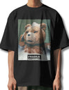 Fragile Bear Oversized Black T-shirt