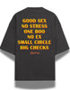 No Stress One Boo Oversized Black T-shirt