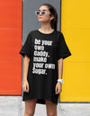 Be Your Own Daddy Black T-shirt Dress with Pockets