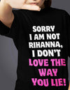 I Am Not Rihanna Oversized Black T-shirt