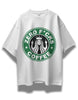 ZERO Fs COFFEE Oversized White T-shirt