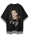 Swift Reputation Oversized Black T-shirt