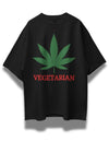 Vegetarian Black Oversized T-shirt