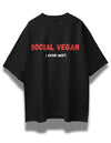 Social Vegan Oversized Black T-shirt