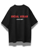 Social Vegan Oversized Black T-shirt