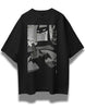 Bat Signal Oversized Black T-shirt!