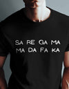 SA RE GA MA DA FA KA Black T-shirt