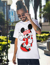 Disobey Mickey Oversized White T-shirt