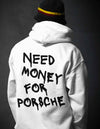 Need Money For Porsche Oversized White Sweatshirt