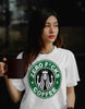 ZERO Fs COFFEE Oversized White T-shirt