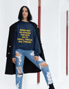 One Boo No Stress Navy Blue Sweatshirt