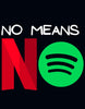 No Means No Black T-shirt